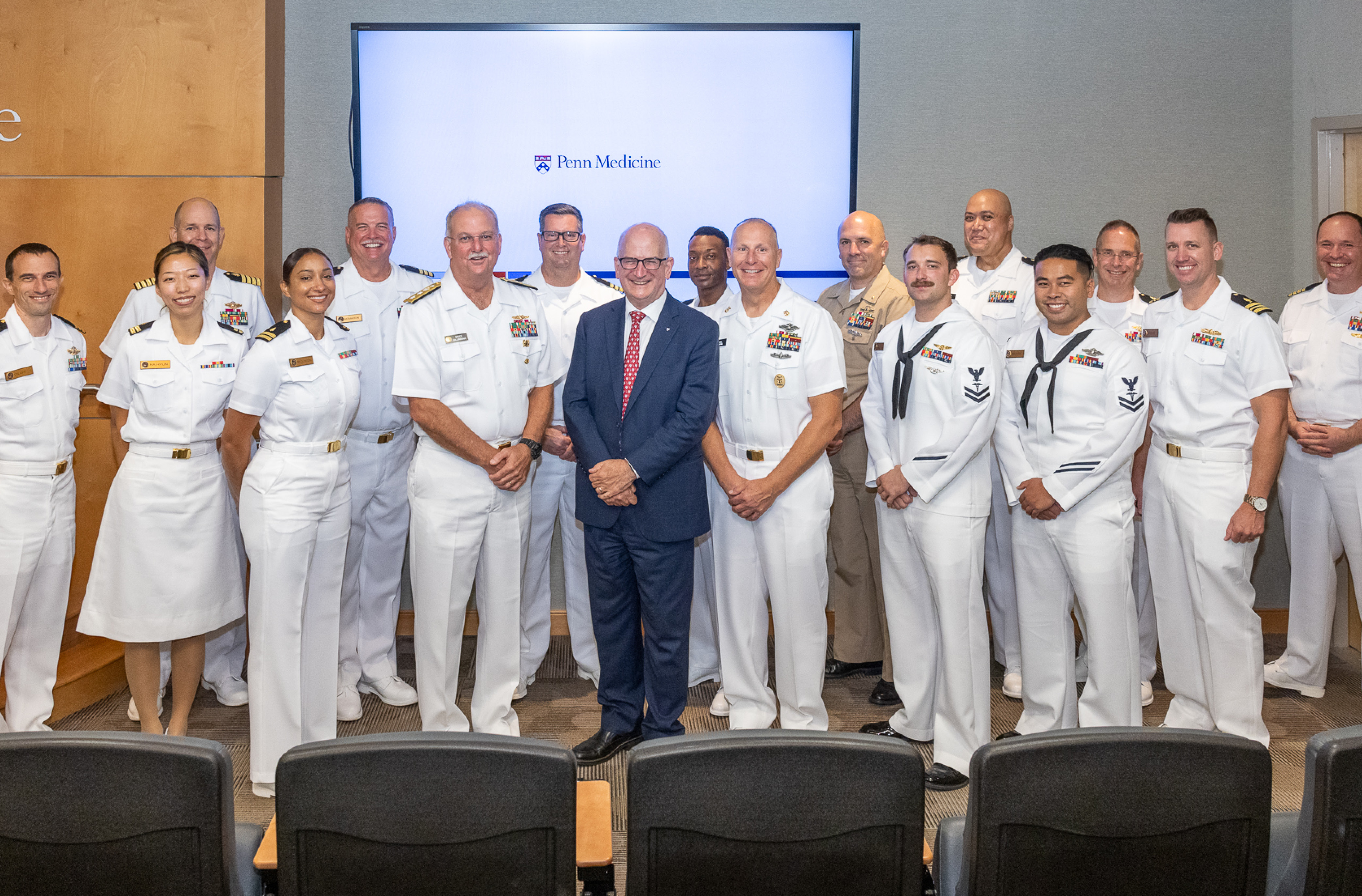 Kevin Mahoney with the full team from the US Navy who joined the PPMC staff 